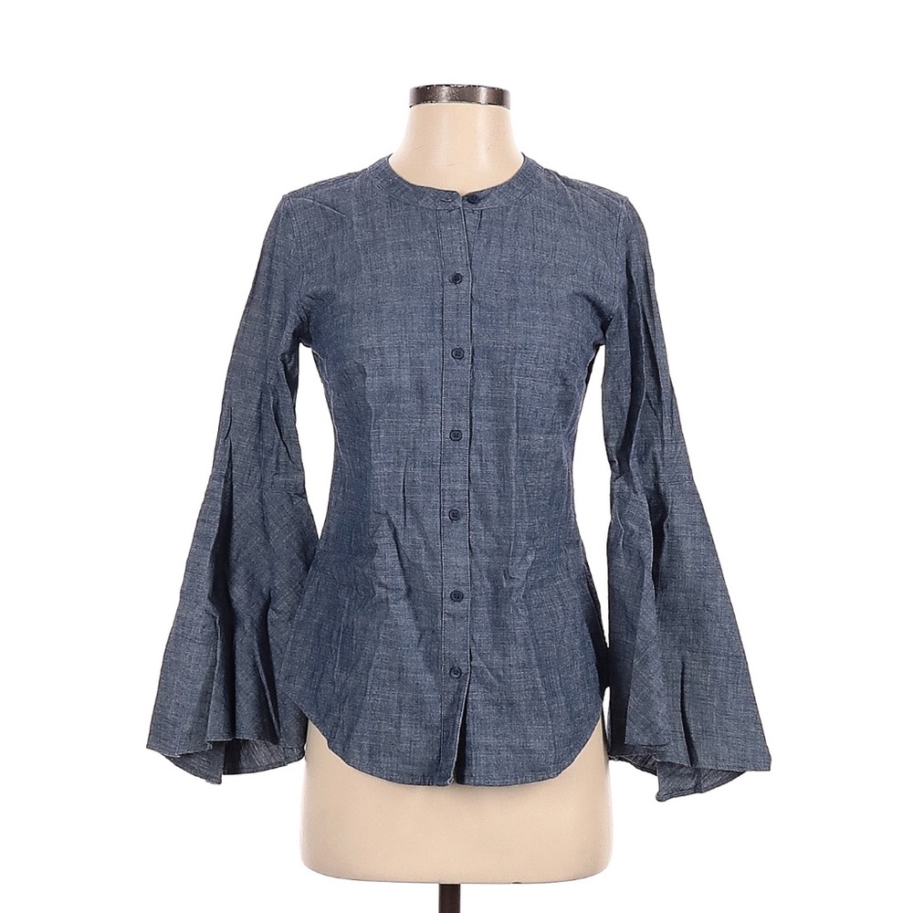 Banana Republic Blue Bell Sleeve Top